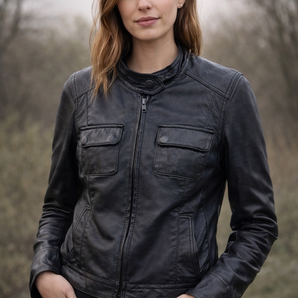 Members only genuine leather jacket, women’s size XS